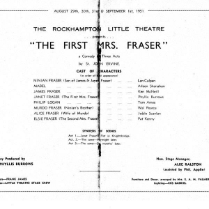1951 Sept The First Mrs Fraser195